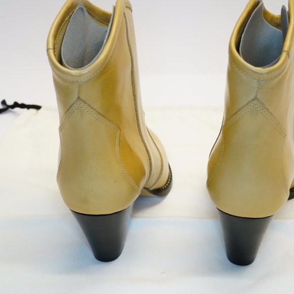 Isabel Marant Darizo Leather Ankle Boots, Beige, New in Box, Bag - Picture 7 of 9
